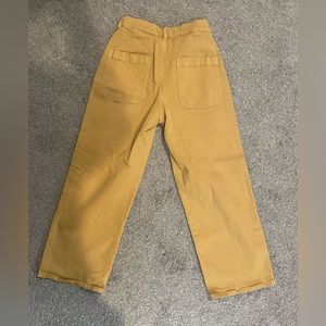 Madewell Emmett 2.0 Wide-Leg Crop Pants in Earthen Gold Size 28P.
